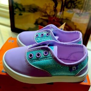 Oomphies Preschool Girls Robin Slip Ons Sneakers Size 7 Blue/Lilac Sparkle